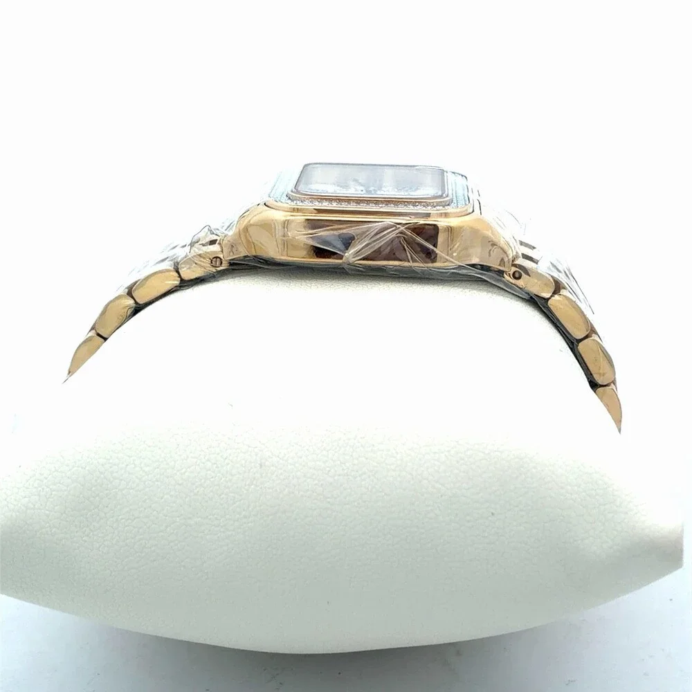 Gevril Milan Gold Plated Diamond Bezel Quartz White Dial 12112B Ladies Watch